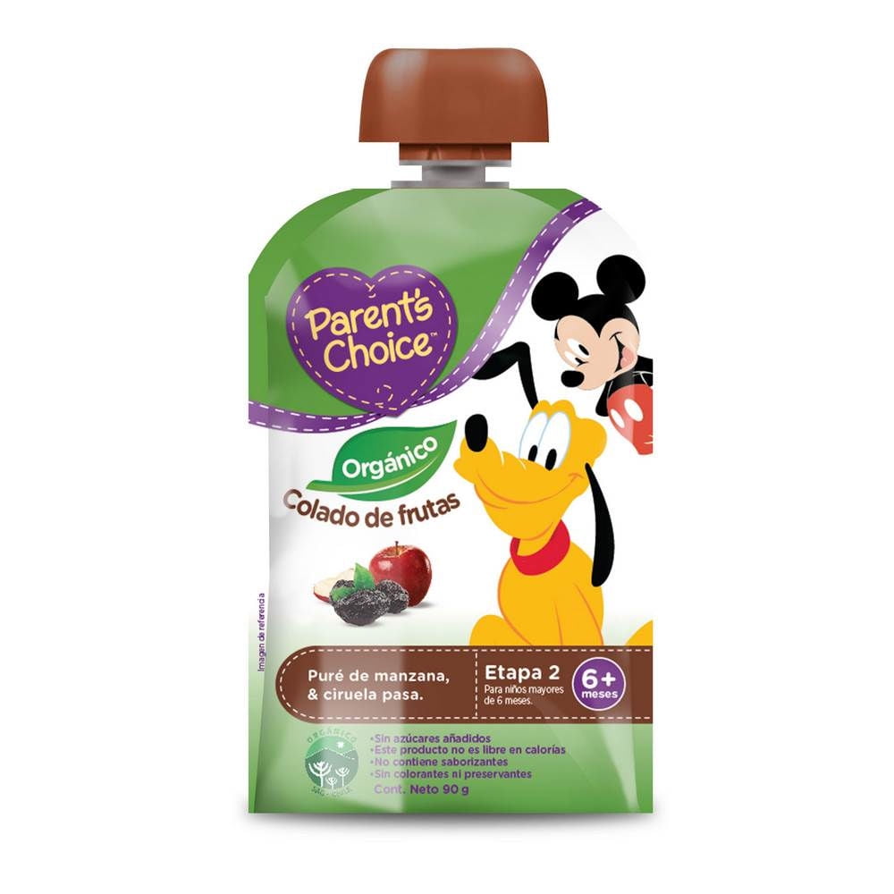 Colado Orgánico De Manzana Y Ciruela Pasa 90 g Parent's Choice