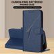 thumbnail image 3 of Funda Cartera Fibra de Carbono para Motorola MOTO G53 con Soporte y Cierre Magnético Azul, 3 of 6