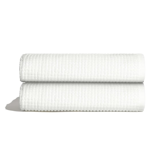 Juego de toallas de baño ONSEN Terry Gofle, 2 unidades, 70 x 140 cm, color blanco