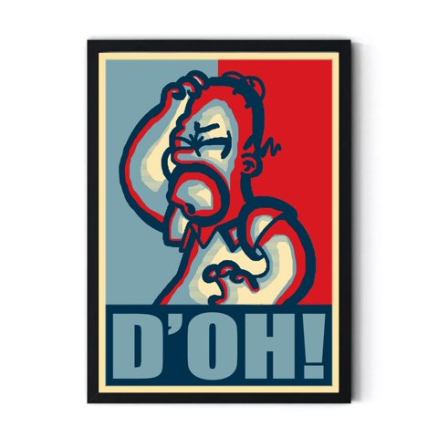 Genérico - Cuadro Decorativo Figura De Homero Medidas 30X40 Cm