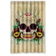 thumbnail image 1 of Cortina de ducha con diseño de calavera pirata y ganchos, tamaño 60 x 72 pulgadas, 1 of 3