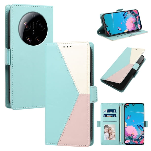 Funda Cartera Tricolor para Xiaomi 17 Ultra 5G con Ranuras, Verde
