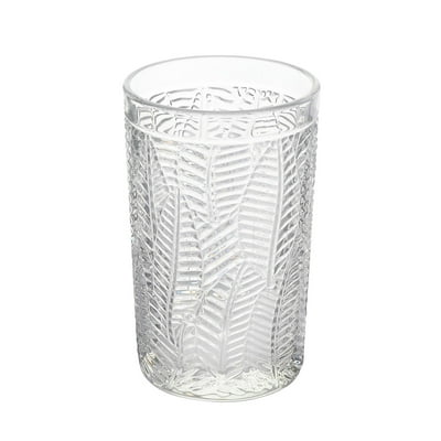 Set 4 Vasos Vidrio Textura 360Ml Transparente Haus