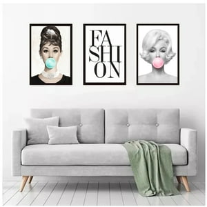 Genérico - Cuadros Decorativos Fashion Pack X 3 Uds 35X50 Cm C/U