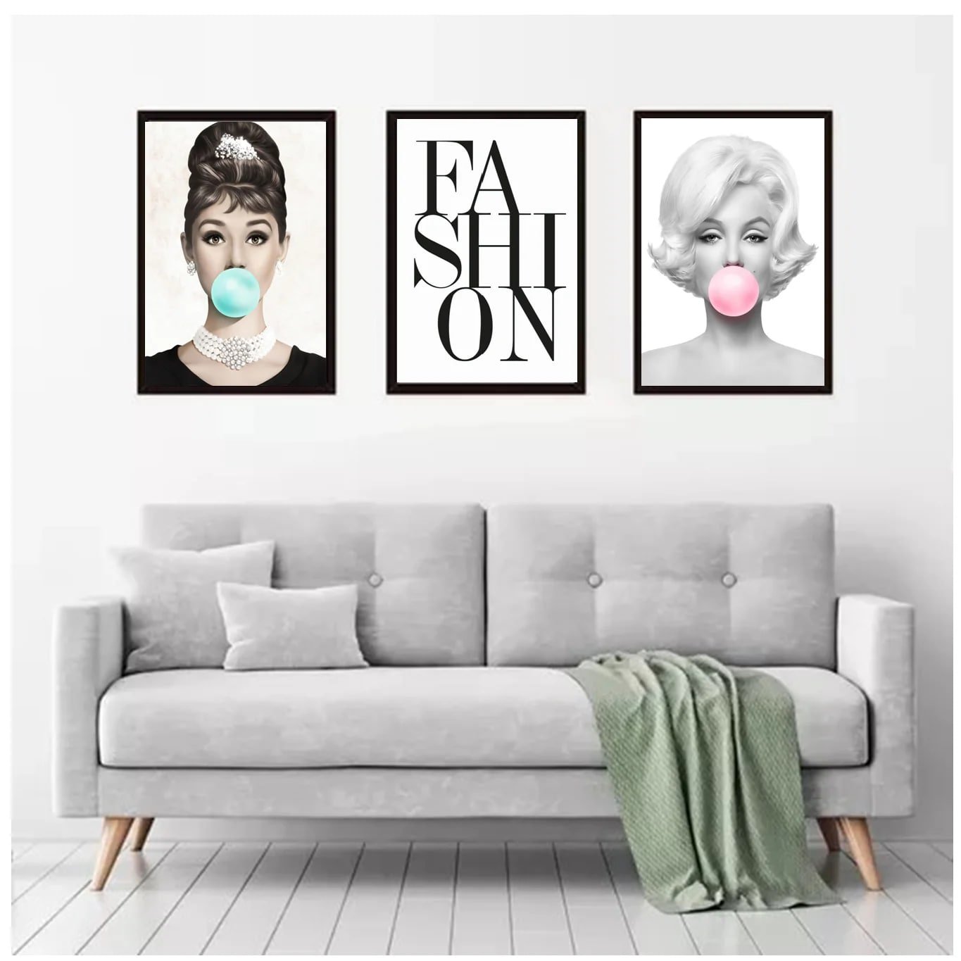 Genérico - Cuadros Decorativos Fashion Pack X 3 Uds 35x50 Cm C/u