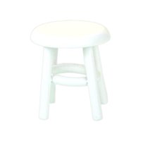 Bothyi - Taburete En Miniatura Taburete Redondo Asiento Muebles Para 1/12 Casa De Muñecas Cocina Blanco