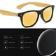 thumbnail image 3 of Gafas de sol retro con diseño de uñas de arroz, gafas de sol de tendencia de moda europea y americana, hechas de PC y madera., 3 of 5