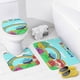 thumbnail image 4 of Los Kiboomers-theme 4-Piece Shower Curtain Set with Rugs, Waterproof Bathroom Decor Set Includes Bath Mat, U-Shaped Rug, Toilet Lid Cover and Curtain with Hooks, 4 of 6