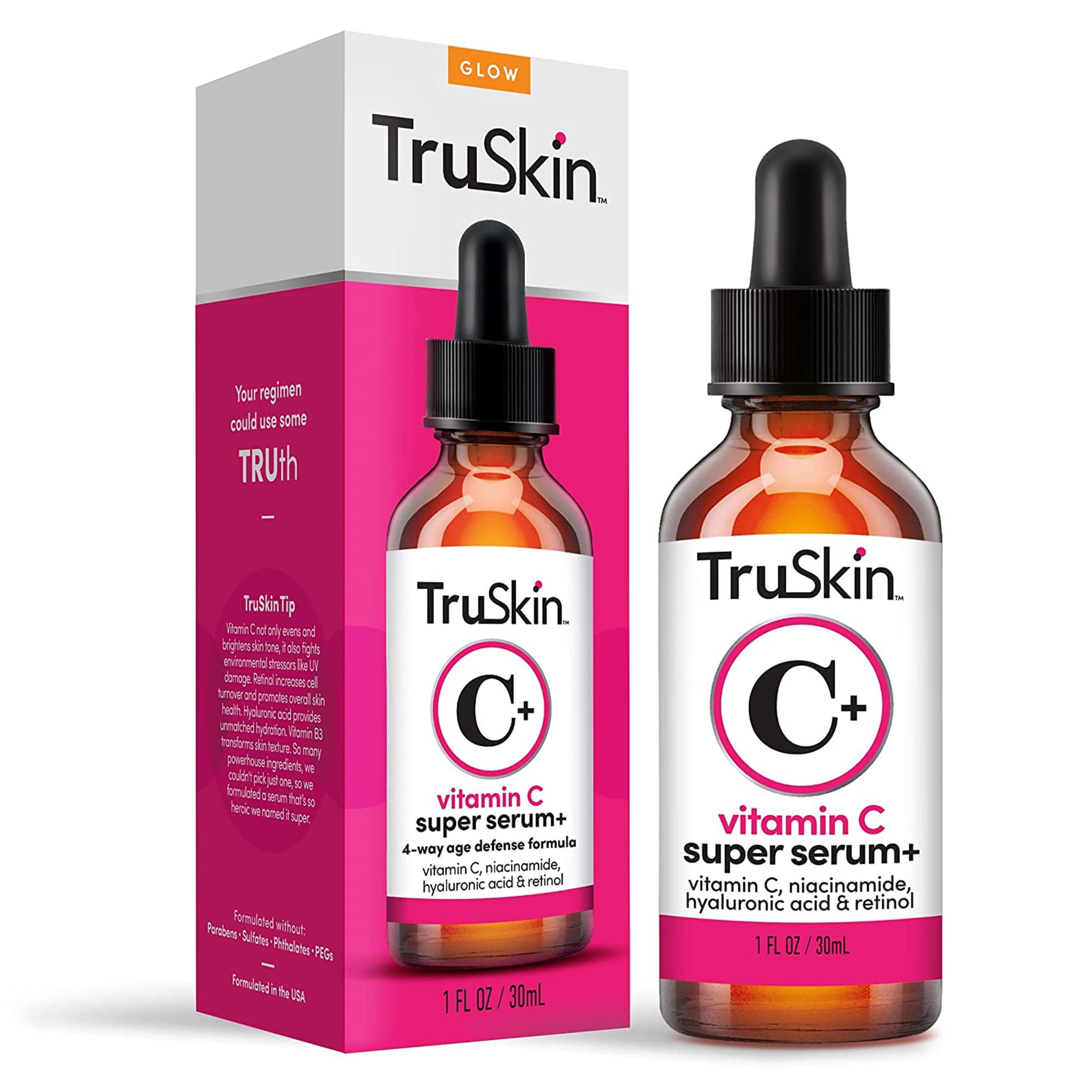 Sérum Truskin Con Vitamina C Plus Super Serum, 30 Ml, Antienvejecimiento