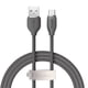 thumbnail image 1 of Cable USB-A a USB-C 100W Carga Rápida 1.2 m Jelly Liquid (Gris) - Baseus, 1 of 3