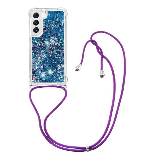 Funda FOXDOCK para Samsung Galaxy S20 Plus con Cuerda Ajustable, Brillo Líquido, Protección Antigolpes y Lente – Ideal para Regalo