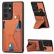 thumbnail image 1 of Funda Resistente para Samsung Galaxy S21 Ultra con Tarjetero y Soporte, Diseño Magnético Marrón, 1 of 5