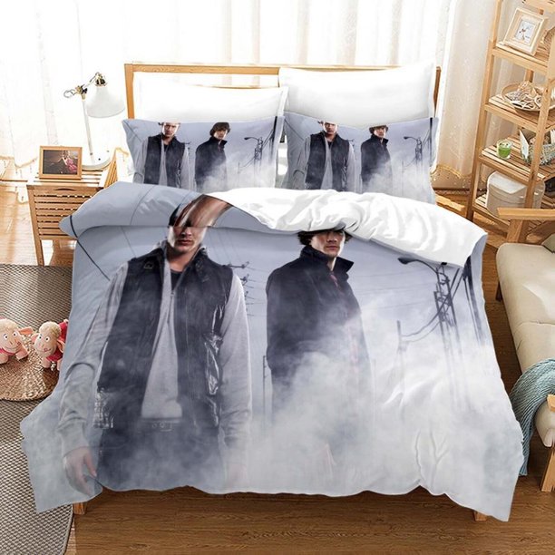 Supernatural SPN TV Play Quilt Duvet Cover Set Bedroom Decor Pillowcase3-Piece Bedding Set
