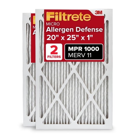 Filtro De Aire Hvac Filtrete 20X25X2 Merv 11 Mpr 1000