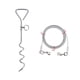 thumbnail image 2 of Cable de para perros y estaca, cable de correa exterior para perros, estaca de tierra para cachorros, cable de alambre resistente y resistente, 10m, 2 of 5