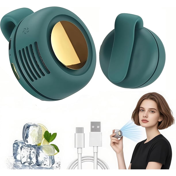 Ventilador mini clip portátil 360° rotación 2 uds pequeño camisa cintura 3 velocidades exterior