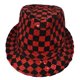 thumbnail image 1 of Fedora Dress Up America para niños y adultos a cuadros rojos, 1 of 2