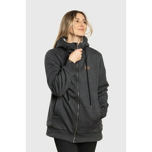 Polerón Con Sherpa Ride Season V2 Gris Oscuro Mujer Falcone