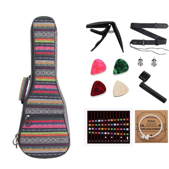 Estuche MUINS para Ukelele de 23/24 pulgadas – Color rosa
