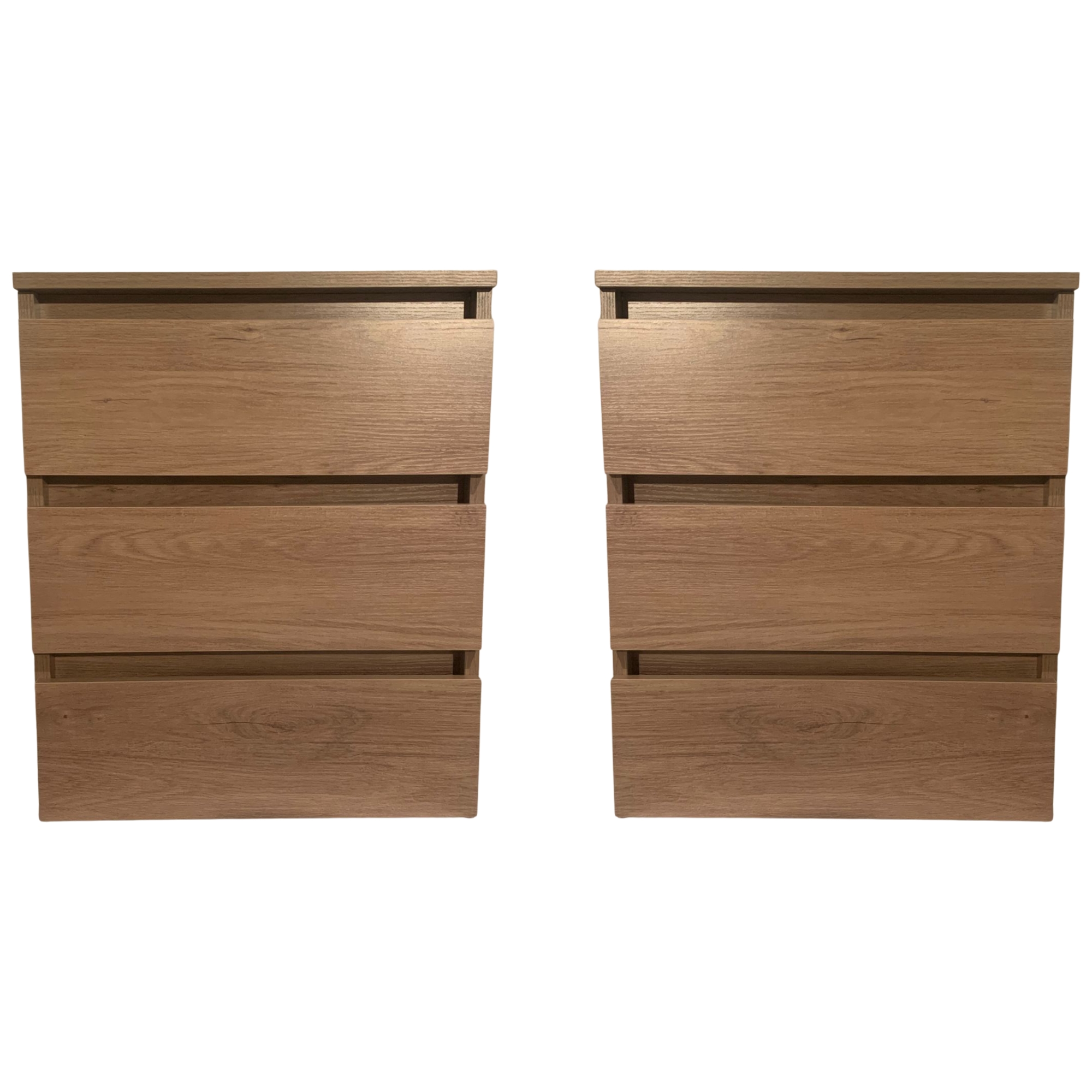 Castellaro - Set 2 Veladores Dormitorio Calvari 3 Cajones Madera