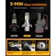 thumbnail image 3 of Bombilla de luz antiniebla FORENNER H13/9008 90000LM 6500K - Pack de 2, 3 of 5