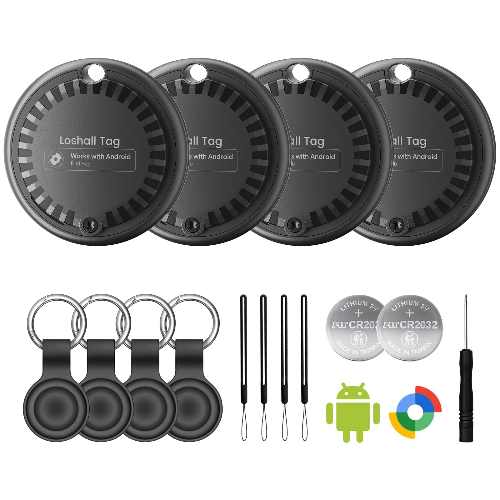 Etiquetas Air Tracker Kiup Para Android Con 4 Fundas, Paquete De 4, Ip65
