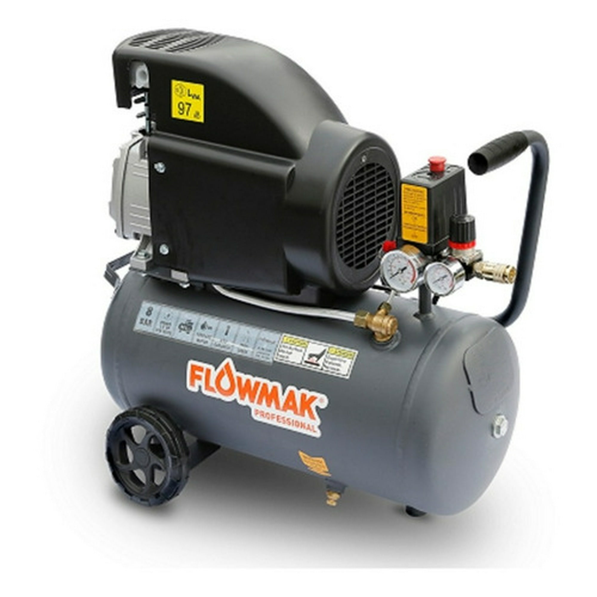 Flowmak - Compresor De Aire 24litros 1.5hp 8bar 220v