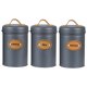 thumbnail image 3 of 3 Unids Almacenamiento Botes Duradera Nórdica Espacio Ahorro Para Botes De Cocina Gris, 3 of 5