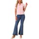 thumbnail image 2 of INSPIRE CHIC Blusa de Mujer para Regreso a Clases Cuello Peter Pan Manga Corta Abullonada Camisa Retro L Rosa, 2 of 5