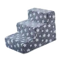 Magideal - Escalera De Perro Pasos De Mascotas 3 Pasos Escalera De Mascota Para Cama, Sofá Y Sofá Rampa Para Perros Para Perros Para Perros Para Perros Mayores Azul