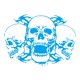thumbnail image 4 of Calcomanías Gráficas Para Capó De Coche Con Cabeza De Calavera Para Camiones, Barcos, Yates, Azul, 4 of 5