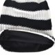 thumbnail image 3 of Gorra Slouchy Beanie VECRY de punto a ganchillo para hombre (blanco/negro), 3 of 4