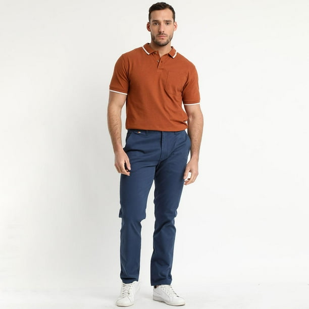 Pantalón Frente Plano Slim Fit Azul azul 58