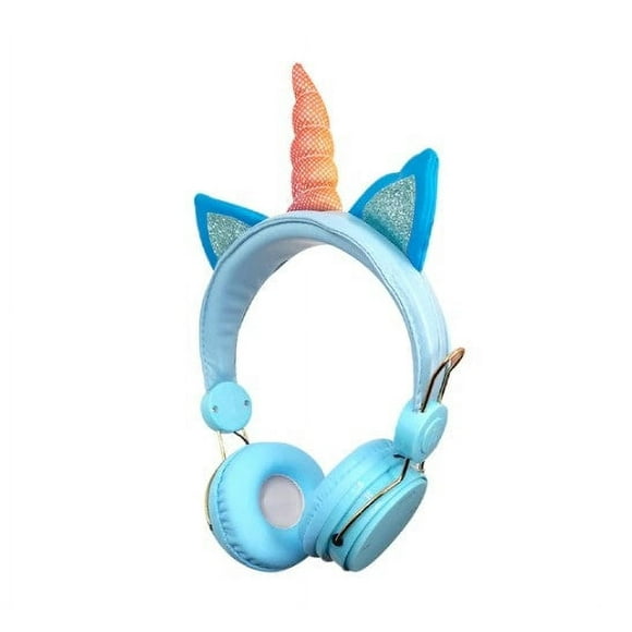 Audifono bluetooth unicornio celeste