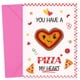 thumbnail image 1 of Tarjeta de San Valentín Silkovahamd con tema de pizza y comida con sobre, 1 of 6