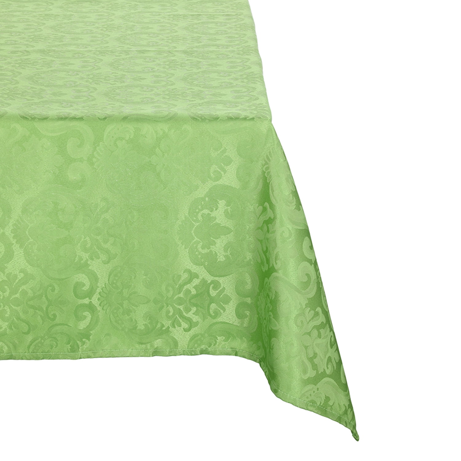 Sueño Blanco - Mantel Rectangular Flor De Lis Verde Claro