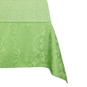 Sueno Blanco - Mantel Cuadrado Flor De Lis Verde Claro
