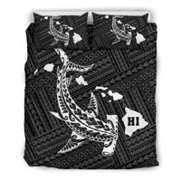 Milsleep - Mapa Hawaiano Hamerhead Tiburón Polinesio Blanco Juego De Cama