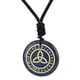 thumbnail image 5 of Collar Triquetra De Forma Redonda Con Cadena De Cuerda Collar De Runas Para Mujeres Ni?as Azul Oscuro, 5 of 5