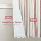 thumbnail image 3 of Cortinas DriftAway Mezcla de Lino Opacas 52x160cm Rayas Rojas, 3 of 8