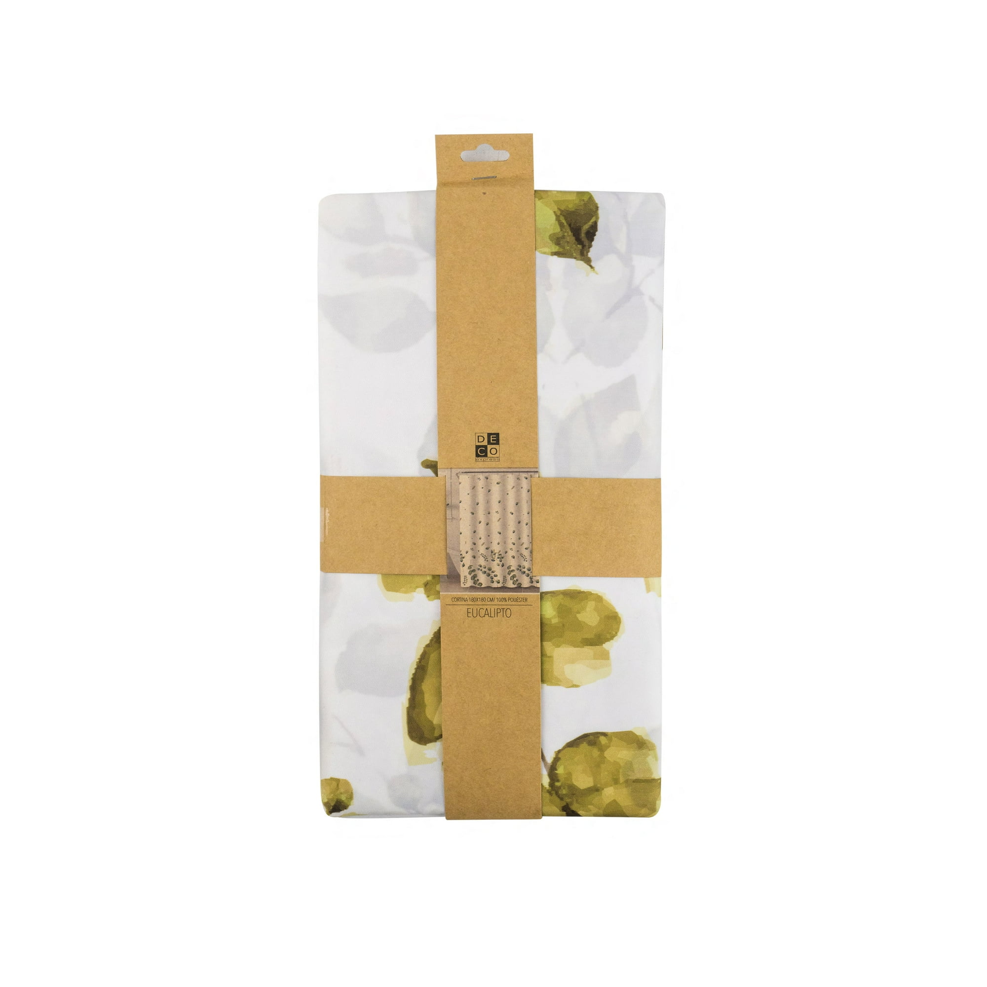 Decoexpress - Cortina De Baño De Poliester Eucalipto Verde
