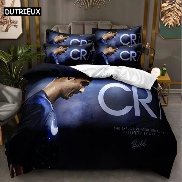 x2356 Bed SheetsFootball Star Bedding Set Duvet Cover Set Bedding Digital Printing Bed Linen Size Bedding Set Fashion Design 3-Piece Bedding Set (1 Duvet Cover + 2 Pillow Shams) nj2356