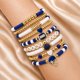 thumbnail image 2 of Pulsera Artlunar con Encanto de Fútbol Apilable Azul, 2 of 6
