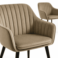 Space Home - Pack 2 Butacas Tapizadas Con Apoyabrazos Tipo Velvet