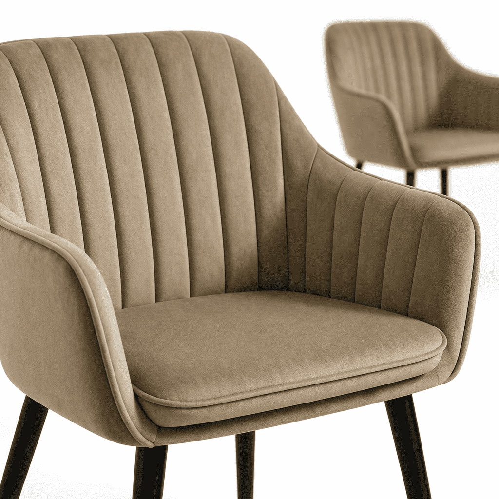 Space Home - Pack 2 Butacas Tapizadas Con Apoyabrazos Tipo Velvet