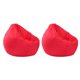 thumbnail image 1 of 2 piezas de bolsa de frijoles de almacenamiento de animales de peluche a prueba de agua cubierta roja, 1 of 5