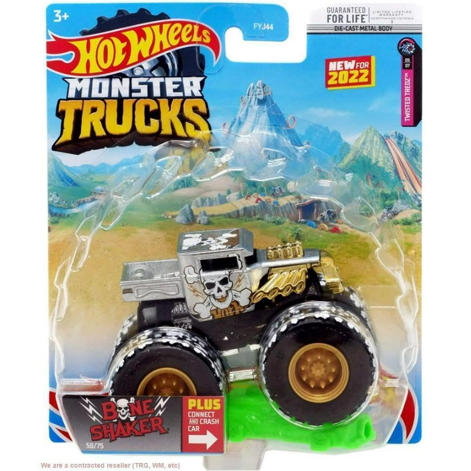 Camión Fundido A Presión Hot Wheels Monster Trucks Bone Shaker 2022 1:64