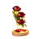 thumbnail image 1 of Eternal Rose Flower Rose En Cúpula De Vidrio Para Decoración De Bodas Pétalo De Color Madera, 1 of 5