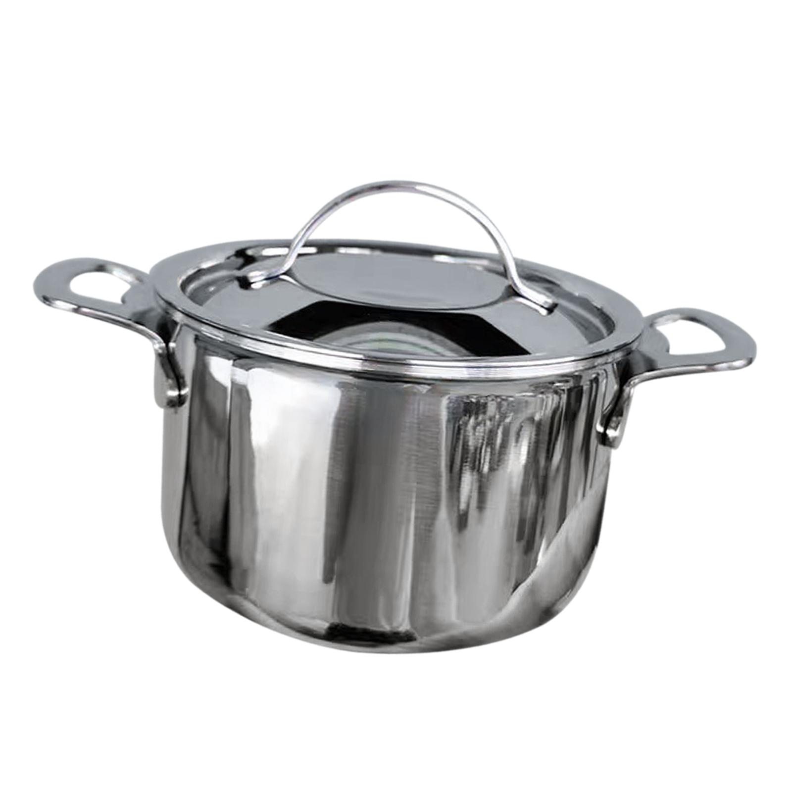 Magideal - Olla De Leche Con Tapa Olla Para Derretir , Caldera De Leche Portátil De Acero Inoxidable Para Café, Caldera De Leche De Acero Inoxidable,