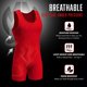 thumbnail image 4 of Matman Edge Malla de Lucha para Hombre y Niño, Spandex, Color Sólido (Rojo, 3XS), 4 of 7
